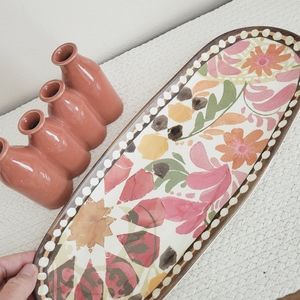 Ashland CLUSTER VASE & tray  MAUVE CLAY